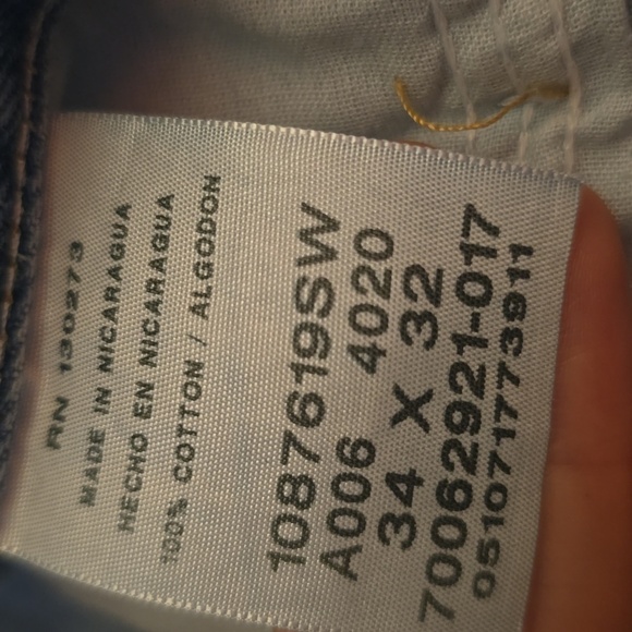 Rustler cutoff jean shorts denim women's size 34 X 32 distressed - Picture 10 of 10